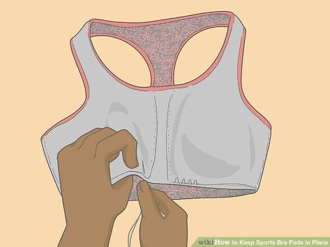 How to Keep Sports Bra Pads in Place: 10 Steps (with Pictures) Versatile Sports Bra With Built-in Padding For Training, Sports Bra With Built-in Padding For Sports Season, Versatile Compressive Sports Bra With Removable Pads, Sports Bra Hacks, T-back Sports Bra With Removable Pads, Sports Bra With Removable Pads And 4-way Stretch, How To Wash Bras, Fix Bra, Bra Liner