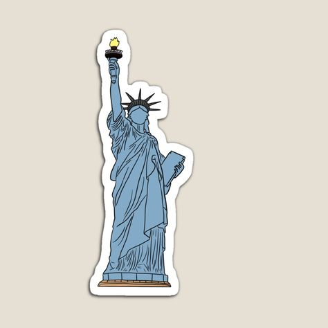 The USA, the statue of liberty, Newyork, new york trip, trip illustration, trip production, USA trip, magnet, trip magnet, new york magnet, sticker, USA stickers Statue Of Liberty Illustration, Trip Illustration, Usa Stickers, Magnet Sticker, New York Trip, Usa Trip, The Statue Of Liberty, Handmade Sticker, New York Travel