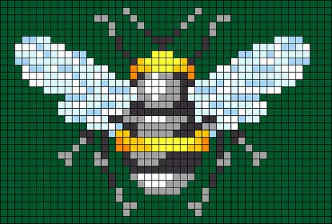 Alpha pattern #132174 | BraceletBook Bugs Embroidery, Crochet Graphs, Fuse Bead Patterns, Perler Art, Crochet Bee, Graph Paper Art, Tapestry Crochet Patterns, Mini Cross Stitch, Pixel Pattern