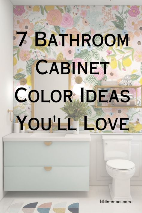 9 Bathroom Vanity Trends That Are Surfacing in 2024 | kikiinteriors.com Bathroom Cabinet Color Ideas, Bathroom Ideas Paint, Bathroom Vanity Trends, Bathroom Cabinet Colors, Cabinet Color Ideas, Vanity Colors, Painting Bathroom Cabinets, Painted Vanity, Best Bathroom Vanities