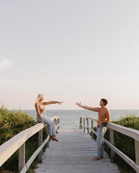 Just some cuties on a boardwalk🌞🌴 ~ Love yall so much!! #30aphotographer #destinphotographer #gulfshoresphotographer #weddingphotography #engaged #proposal Boardwalk Couple Pictures, Engagement Photo Shoot Beach, Beach Photo Session, Couples Poses, Proposal Engagement, Couple Photoshoot, Beach Photo, Proposal Ideas, Couple Shoot