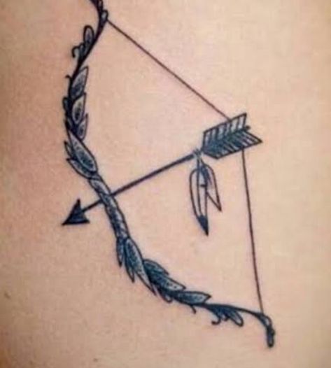 Tattoos Arrow, Arrow And Bow, Boog Tattoo, Sagittarius Tattoo Designs, Tattoo Arrow, Sagittarius Tattoo, Bow Tattoo, Spiritual Stuff, Disney Tattoo