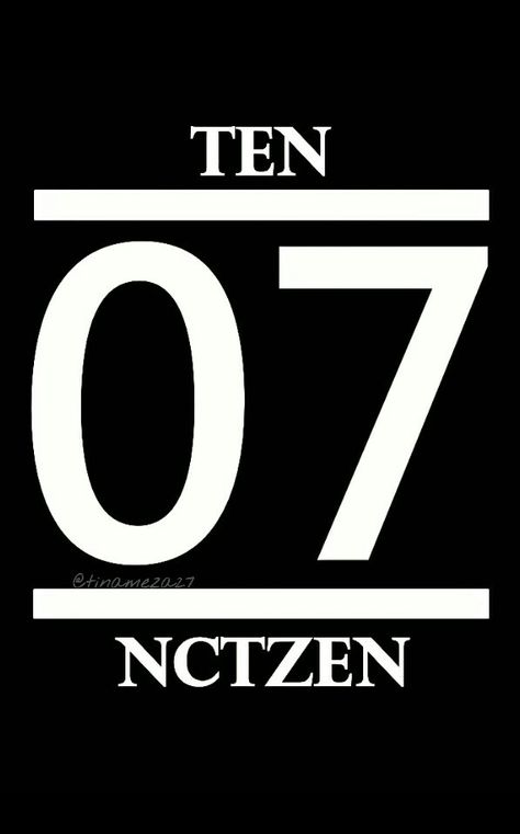 NCT WALLPAPER [TEN] #NCT_TEN NUMBERS OF THEY T-SHIRTS #NCT #NCT_07 BLACK 07 Wallpaper Number, Number Wallpaper, Ten Nct, Nct Ten, Nct Wallpaper, Nike Wallpaper, Actor Photo, I Wallpaper, Made By Me