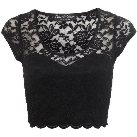 Miss Selfridge Scallop Lace Crop Top, Black (€13) ❤ liked on Polyvore featuring tops, shirts, crop tops, crop, crop shirts, short sleeve lace top, sleeve shirt, lace sleeve shirt and short sleeve tops Neha Khan, Lace Shirt Outfit, Short Sleeve Lace Top, Lace Sleeve Shirt, Scalloped Shirt, Shirts Crop Tops, Black Lace Shirt, Moth Wings, Shirts Crop