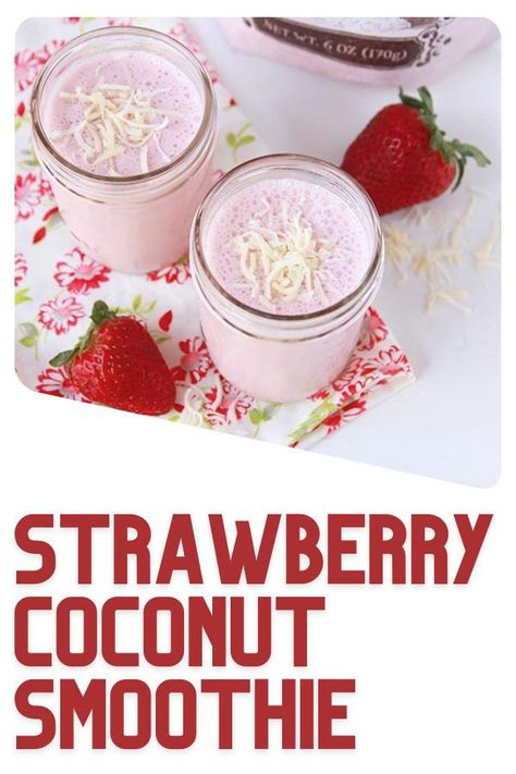 Transport yourself to a tropical paradise with our Strawberry Coconut Smoothie! This refreshing blend of strawberries and coconut milk creates a delicious and energizing smoothie that's perfect for starting your day or as a midday pick-me-up. 🍓🥥 #TropicalSmoothie #StrawberryCoconut #RefreshingBlend || cookingwithruthie.com Energizing Smoothies, Coconut Milk Smoothie, Coconut Smoothie, Tropical Smoothie, Ice Milk, Coconut Sugar, Smoothie Drinks, Coconut Milk, Gluten Free Vegetarian