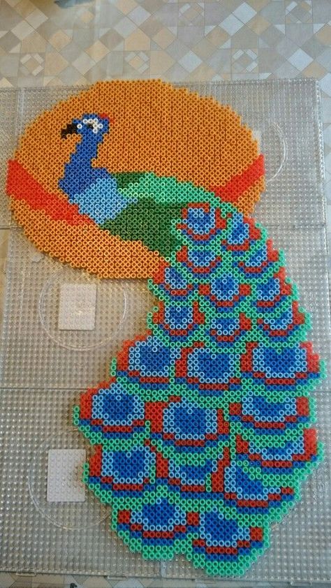 Perler Bead Animals, Fuse Beads Ideas, Huichol Pattern, Perler Bead Mario, Bead Animals, Beaded Banners, Seed Bead Flowers, Beads Pattern, Fuse Bead Patterns