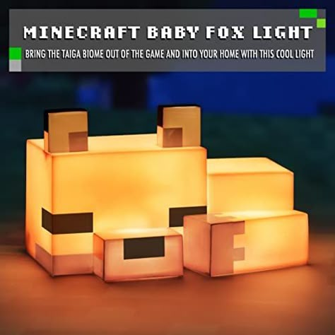 Taiga Biome, Minecraft Lamp, Fox Light, Minecraft Baby, Minecraft Bedroom Decor, Game Room Accessories, Minecraft Zombie, Minecraft Decoration, Gaming Bedroom