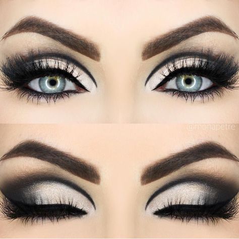 15 Smokey Eye Makeup Looks For Any Eye Shape - Society19 Ozzie Maquillage Goth, Eye Makeup Cut Crease, Cut Crease Eyeshadow, Smokey Eye Makeup Look, Cut Crease Eye, Crease Makeup, Cut Crease Makeup, Eye Makeup Looks, Eye Makeup Steps