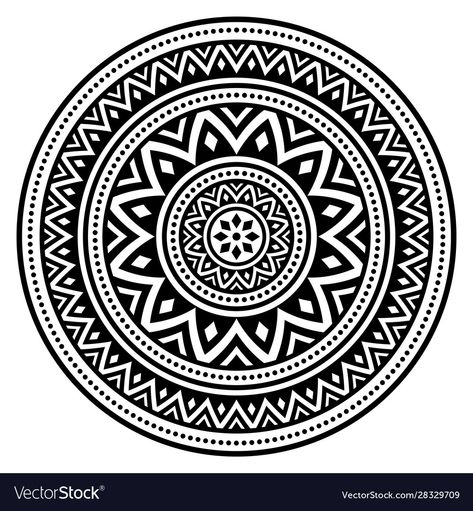 Stained Glass Mandala, 42 Tattoo, Mandala Doodle, Maori Tattoo Designs, Mandala Art Therapy, Stencils Printables, Mandala Vector, Simple Mandala, Mandala Design Pattern