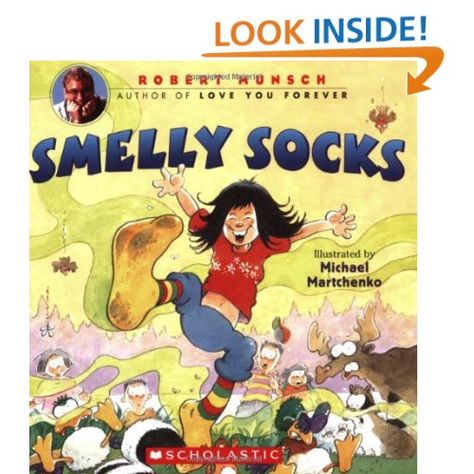 Smelly Socks: Robert Munsch, Robert N. Munsch, Michael Martchenko: Robert Munsch Books, Smelly Socks, Stinky Socks, Robert Munsch, Paper Bag Princess, Readers Theater Scripts, Readers Theater, Kindergarten Lesson Plans, Author Studies