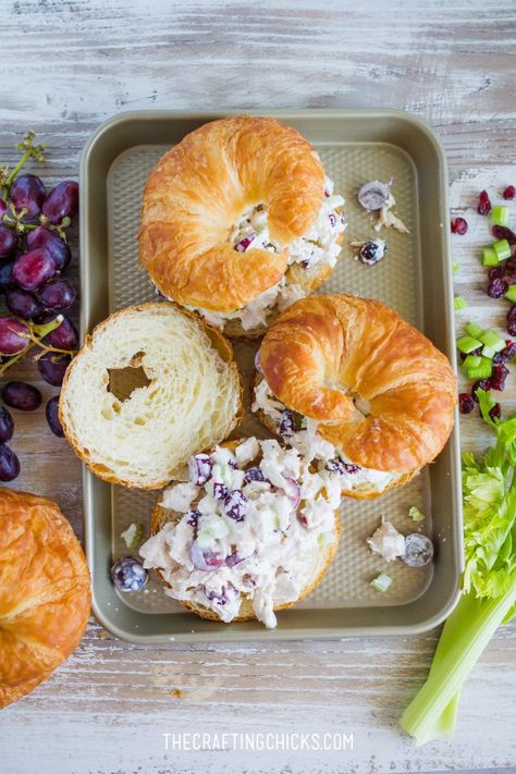 Favorite Chicken Salad Sandwich Recipe Chicken Salad Crossiant Sandwich Spring Lunch Sandwich Recipe Chicken Salad Sandwiches