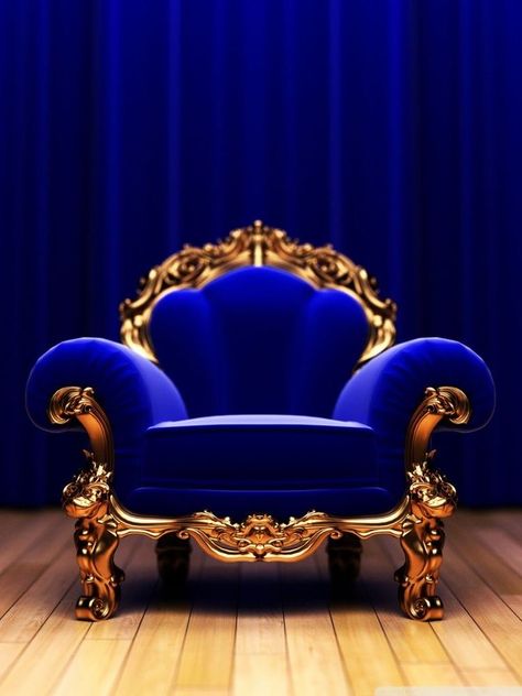 Gold Couch, Golden Chair, Magical Books, Royal Chair, Beauty Room Salon, Blue Couch, Throne Chair, Magical Book, Persian Blue