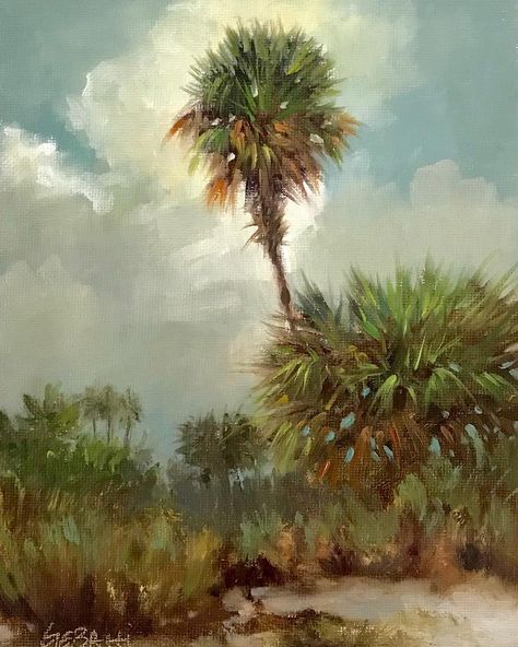 Old Florida Art, Old Florida Paintings, Tropical Oil Painting, Old Florida Aesthetic, Florida Oil Painting, Florida Gothic, Trail Painting, Luxe Room, Playlist Art