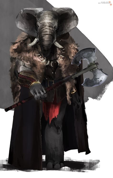 ArtStation - Loxodon , Carlos Betancourt Loxodon Character Design, Dnd Loxodon Art, Loxodon Dnd, Dnd Ravnica, Pathfinder Character, Dungeons And Dragons Art, 다크 판타지, Fantasy Races, Dungeons And Dragons Characters