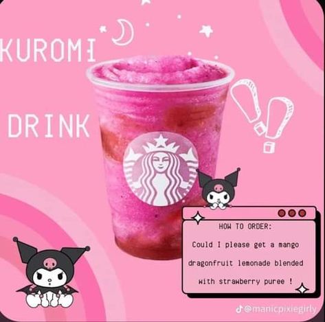 Hello Kitty | Sanrio Starbucks drinks 💖 | Facebook Sailor Moon Starbucks Drink, Sanrio Starbucks Drink Orders, Hello Kitty Starbucks Drink, Sanrio Starbucks Drink, Themed Starbucks Drinks, Sanrio Drinks, Sanrio Starbucks, Special Starbucks Drinks, Hello Kitty Drink