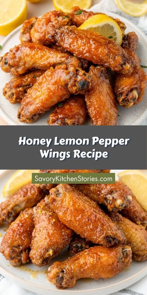 Craving a finger-licking appetizer that’s both easy and delicious? These Honey Lemon Pepper Wings are the perfect balance of sweetness and zest, making them ideal for any occasion! Treat your taste buds and keep this recipe handy for your next gathering. Don’t forget to save it! Lemon Pepper Wings Recipe, Honey Lemon Pepper Wings, Lemon Pepper Chicken Wings Recipe, Lemon Pepper Sauce, Lemon Pepper Chicken Wings, Lemon Pepper Wings, Wings Recipe, Lemon Pepper Chicken, Sweet Sauce