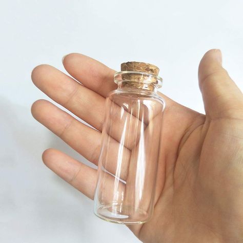 Favour Jars, Small Glass Bottles, Glass Bottles With Corks, Wedding Bottles, Apothecary Bottles, Horn Necklace, Glass Vials, Potion Bottle, Cork Stoppers