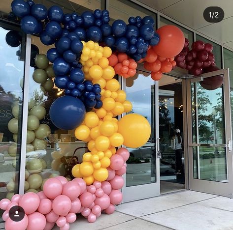 Balloons Around Doorway, Balloons Galore, First Birthday Balloons, Roller Skating Party, Balloon Designs, Event Planning Ideas, Garland Ideas, Balloon Installation, Large Balloons