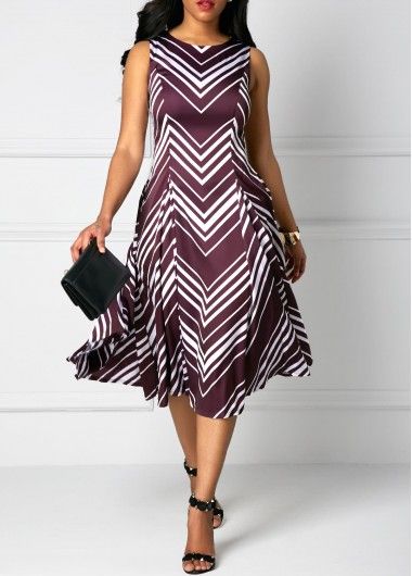 Dark Purple Dresses, Chevron Print Dresses, Dashiki Dress, Print Chiffon Dress, Black Print Dress, Fashion Dresses Online, Dresses Style, Trendy Fashion Outfits, Print Dresses