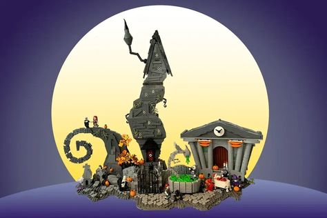 Christmas Lego Ideas, Hocus Pocus House, Disney Lego Sets, Christmas Lego, Nightmare Before Christmas Halloween, Halloween Village, Christmas Town, The Nightmare Before Christmas, Trick Or Treater