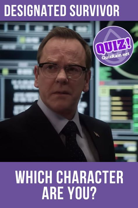 A low-level Cabinet member becomes President of the United States after a catastrophic attack kills everyone above him in the line of succession. Welcome to quiz: "Which 'Designated Survivor' Character Are You?" Answer all questions and find out Which 'Designated Survivor' Character Are You! #DesignatedSurvivor #tvshow #quiz Survivor Character, Mystery Tv Shows, Designated Survivor, Which Character Are You, Line Of Succession, 20 Questions, The Line, Tv Shows, United States