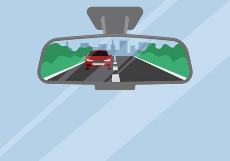 Rear View Mirror Drawing, Mirror Drawing, Mirror Vector, Perspective Lessons, Self Portrait Drawing, Mirror Drawings, Car View, Mirror Clips, City Car