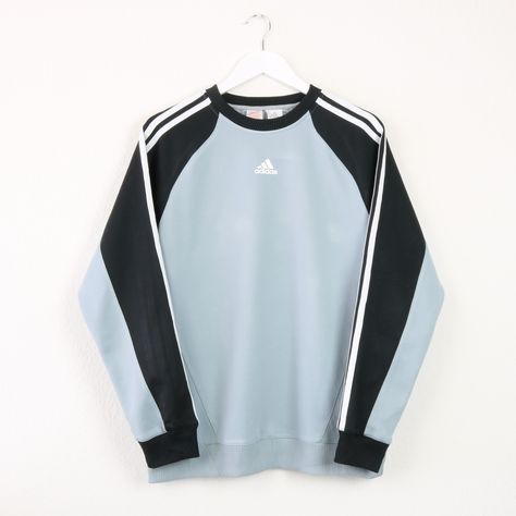 Adidas Sweater Vintage, Adidas Vintage Sweatshirt, Adidas Clothes, Vintage Adidas Sweatshirt, Navy Adidas, Cyberpunk Clothes, Adidas Pullover, Adidas Sweater, Clothing Streetwear