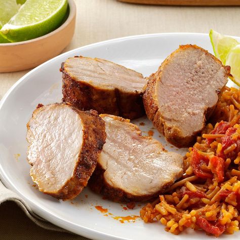 Southwest Pork Tenderloin Pork Tenderloin Tacos, Seguin Texas, Pork Entrees, Pork Tenderloin Recipe, Tenderloin Recipe, Pork Ham, 3 Ingredient Recipes, Tenderloin Recipes, Spicy Pork