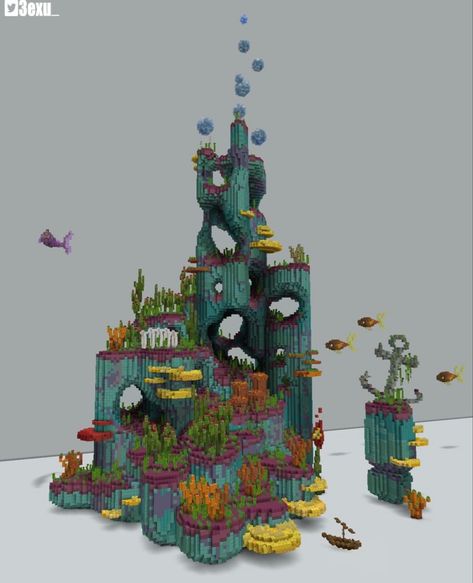 Minecraft End Builds, Minecraft Underwater, Bangunan Minecraft, Minecraft Banners, Steampunk House, Minecraft Castle, Minecraft Mobs, Minecraft Plans, Minecraft Inspo