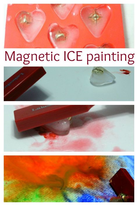 Magnet Art Projects For Kids, Magnet Science Experiment, Freezing Bubbles, Magnet Science, Magnetic Art, Stem Art, Winter Science Experiments, Magnet Activities, Magnets Science