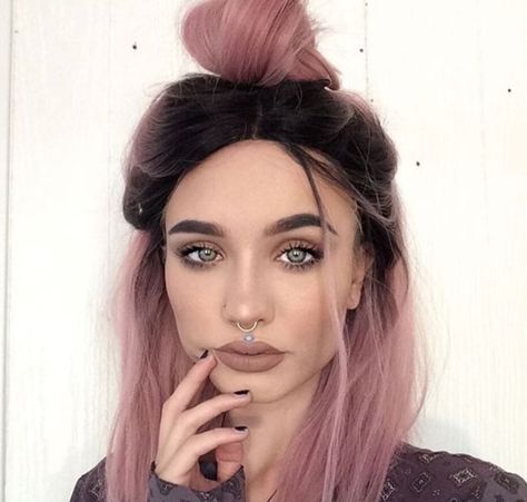 pinterest: @caleighwilz Best Ombre Hair, Brunette Pixie, Woman Hairstyles, Ombre Hair Color, Dark Roots, Short Hairstyle, Pastel Hair, Hair Envy, Grunge Hair