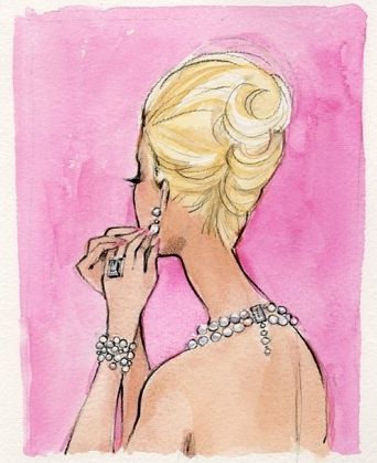 Robert Best Barbie, Robert Best, Blonde Woman, Watercolor Painting, Blonde, Pink, Watercolour Painting