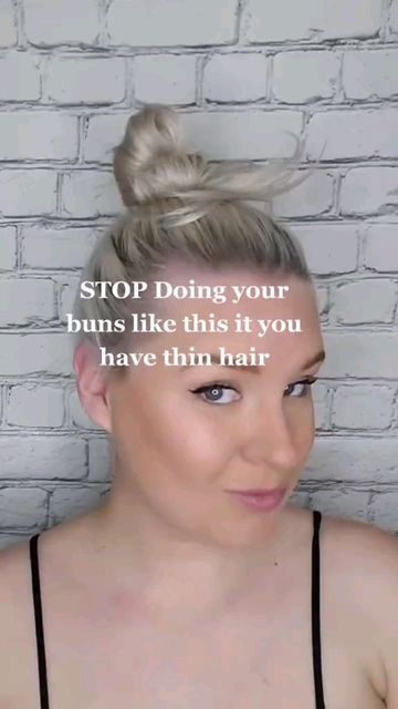 Jillian Spiers on Instagram: "Learn to work your hair! #thinhairstyle #finehairstyles #thinhairtutorial #haireducation #diyhairschool #hairtutorial #finehair #thinhair #messybun #bunhack #bunstyle #fasthairstyle #easyupdo #easyhairstyle #messybunhacks" Easy Updo For Fine Hair Diy, Fine Hair Updo Easy, Easy Updos For Fine Hair, Middle Part Updo, Fine Hair Updo, Easy Updo Hairstyles, Bun Styles, Easy Hair Updos, Easy Updos