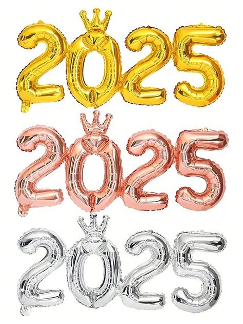 2025 Crown Number Foil Balloons Happy New Year Eve Party Decoration Photo Booth Props Supplies Christmas Home Decor Navidad 2024I discovered amazing products on SHEIN.com, come check them out! Happy New Year Eve, Foto Booth, New Year Eve Party, Bachelor Party Decorations, Christmas Balloon Decorations, Foil Number Balloons, Anniversary Party Decorations, Happy New Years Eve, Large Gift Boxes