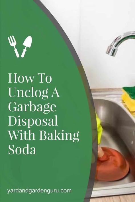 How To Unclog A Garbage Disposal Drain, Natural Drain Unclogger, Unclog Garbage Disposal, Clogged Garbage Disposal, Drain Unclogger, Unclog Sink, Garbage Disposal Cleaning, Clean Kitchen Sink, Unclog Drain