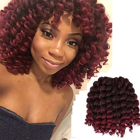 African Hair Extensions, Curled Box Braids, Jamaican Bounce, Loop Crochet, Braids Ombre, Crochet Braids Twist, Curly Crochet Braids, Red Curls, Curly Braids