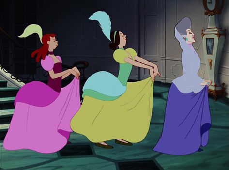 Anastasia And Drizella, Cinderella 1950, Lady Tremaine, Walt Disney Cinderella, Cinderella Movie, Movies Disney, Fairytale Art, Animation Screencaps, Old Anime