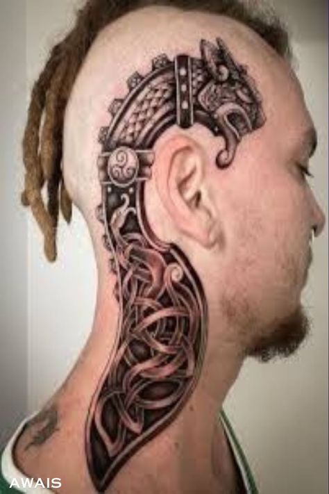 The Best Tattoos For Men, Best Tattoos For Men, Blue Dragon Tattoo, Best Tattoo Ideas For Men, Black Dragon Tattoo, Band Tattoos For Men, Dragon Tattoo Meaning, Viking Head, Red Dragon Tattoo