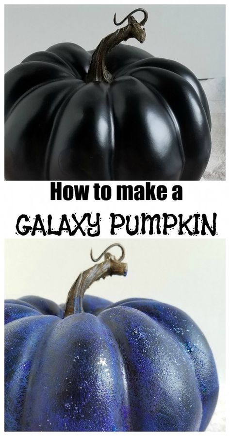 Galaxy Pumpkin. Fun craft for both kids and adults. Perfect Halloween decoration Galaxy Pumpkin, Creative Galaxy, Pumpkin Paint, No Carve Pumpkin Decorating, Pumpkin Contest, Halloween Ball, Diy Galaxy, Pumpkin Carving Ideas, Fall Stuff