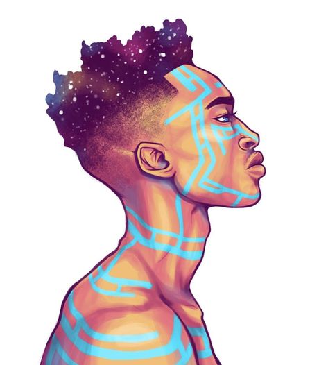 Black Man, A Drawing, My Favourite, Tumblr, Hair, On Instagram, Blue, Black, Instagram