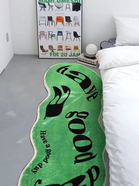 Anime Home Soft Fur Rugs “have a good day”Floor Mat Bedroom Makeover Bedside Sof  | eBay Room Decor Alternative, Carpet Art, Light Academia Room Decor, Artsy Room Decor, Room Decor Grunge, Room Decor Dark, Have A Good Sleep, Living Room Door, Vintage Room Decor