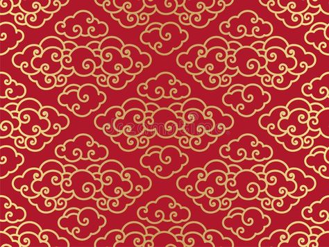 Chinese clouds traditional seamless pattern vector. Chinese clouds traditional s , #AFF, #seamless, #pattern, #traditional, #Chinese, #clouds #ad Chinese Pattern Design, Chinese Clouds, Chinese Painting Flowers, Chinese Fabric, Chinese Pattern, Background Gold, Art Asiatique, Chinese Design, Kimono Pattern