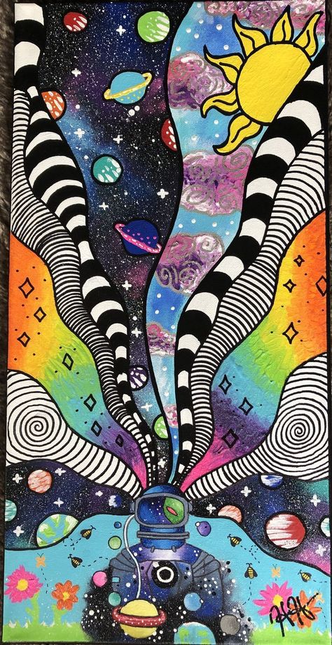 Trippy Space Painting, Trippy Space, Trippy Aesthetic, Trippy Iphone Wallpaper, Trippy Drawings, Psychadelic Art, Trippy Painting, Hippie Painting, Space Painting