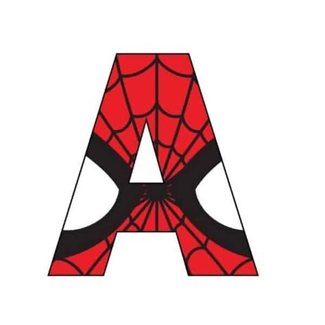 Spider Man Letters Diy, Spider Man Letters, Spiderman Letters Printable, Spiderman Letters, Marvel Font, Superhero Party Decor, Spiderman Clipart, Superhero Party Invitations, Superhero Alphabet