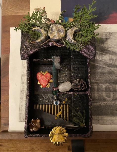 Diy Altar, Altar Inspiration, Curio Cabinets, Green Witchcraft, Genius Loci, Her Book, Shadow Boxes, Her. Book, Crafty Things