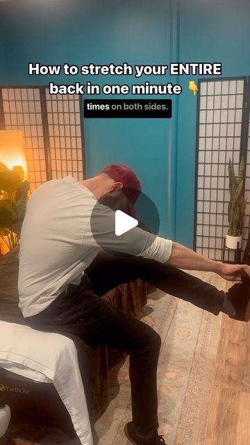 James Moore on Instagram: "HOW to STRETCH YOUR ENTIRE BACK in just one minute! FOLLOW to relax your body! 

#backpain #viral" Sciatic Nerve Pain Relief, James Moore, Nerve Pain Relief, Sciatic Nerve Pain, Tennis Elbow, Sciatic Nerve, Senior Fitness, Yoga Stretches, Nerve Pain