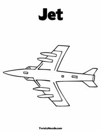 Jet Coloring Page from TwistyNoodle.com Jet Coloring Page, Airplane Coloring Pages, Preschool Activities Printable, Holiday Lettering, Jet Fighter, Tracing Letters, Jet Plane, Letter J, Fighter Planes