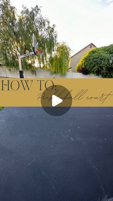 Christine Gummersall - DIY & Home on Instagram: "Part 1: Converting our concrete slab into a pickleball/basketball court. Am I a little crazy for tackling this project? Probably. But it’s gonna look so cool once it’s finished 😎😎

honeybuilthome.com/diy-pickleball-court-in-your-backyard/

What ? Do you have 👇🏻" Diy Pickleball Court, Backyard Pickleball Court, Pickleball Court, Concrete Slab, So Cool, Pickleball, Basketball Court, Home Diy, Basketball