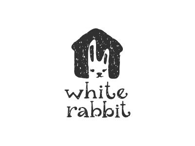 Simple Typography Logo, Cute Animal Logo, Illustrated Logo, Luxe Logo, Rabbit Logo, Hand Drawn Logo Design, Draw Logo, Cute Logo, Logo Illustration Design