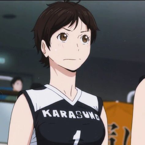 #haikyuu #karasuno #michimiya Haikyuu Female Characters, Karasuno Girls Team, Female Haikyuu, Michimiya Yui, Haikyuu Girls, Character Icons, Female Drawing, Volleyball Anime, Haikyuu Karasuno